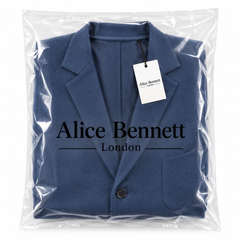Axton men's blazer in Alice Bennett London branded packaging
