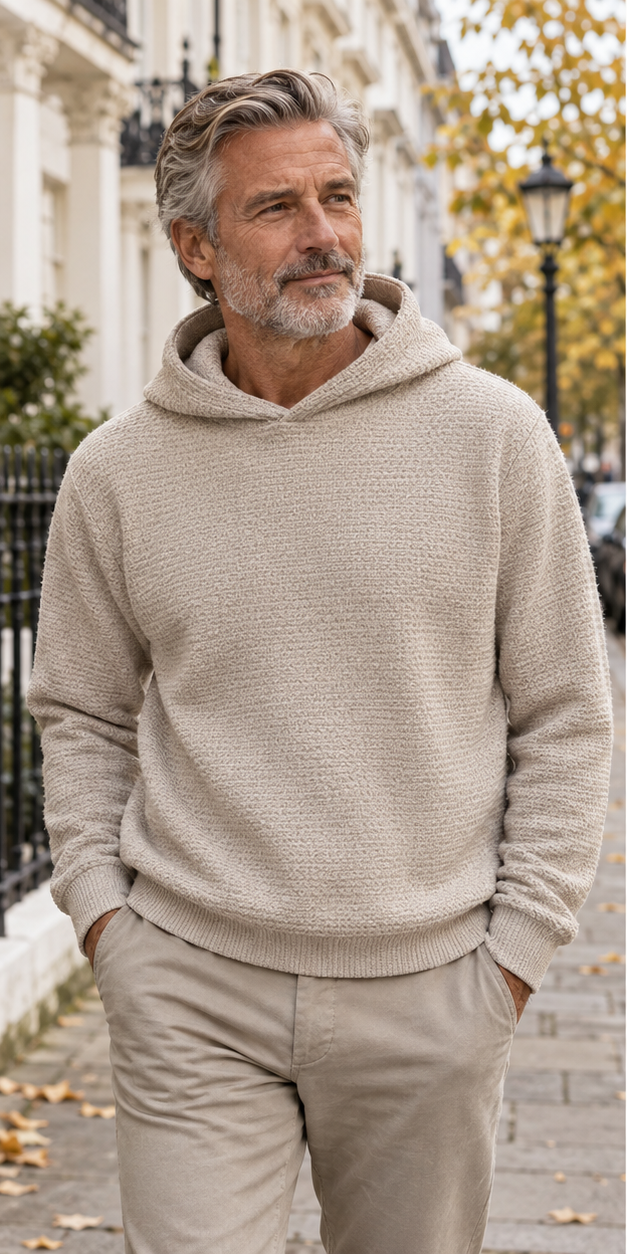 Beckett | Textured Pullover Hoodie