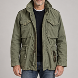 Bickle Army Look Jacket in army green, front studio e-commerce photo