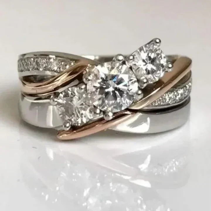 Vintage Gold & Silver Zirconia | Ring