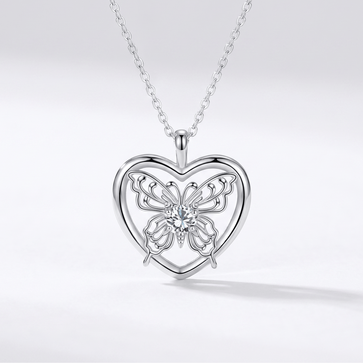 Heart Butterfly Necklace