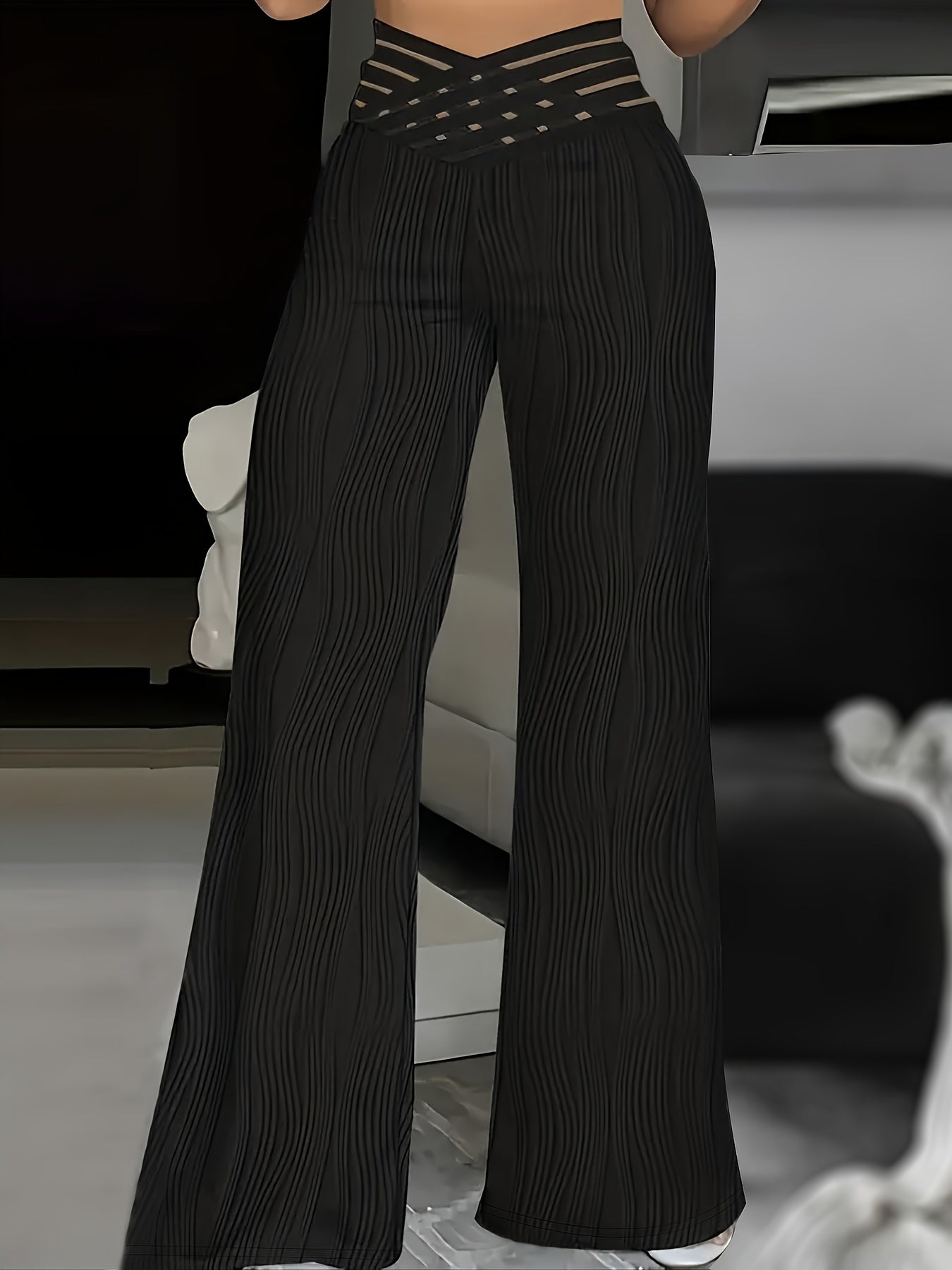 Emma | High Waist Crisscross Trousers