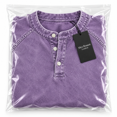 Calor Soft-Touch Henley Shirt in Alice Bennett London packaging