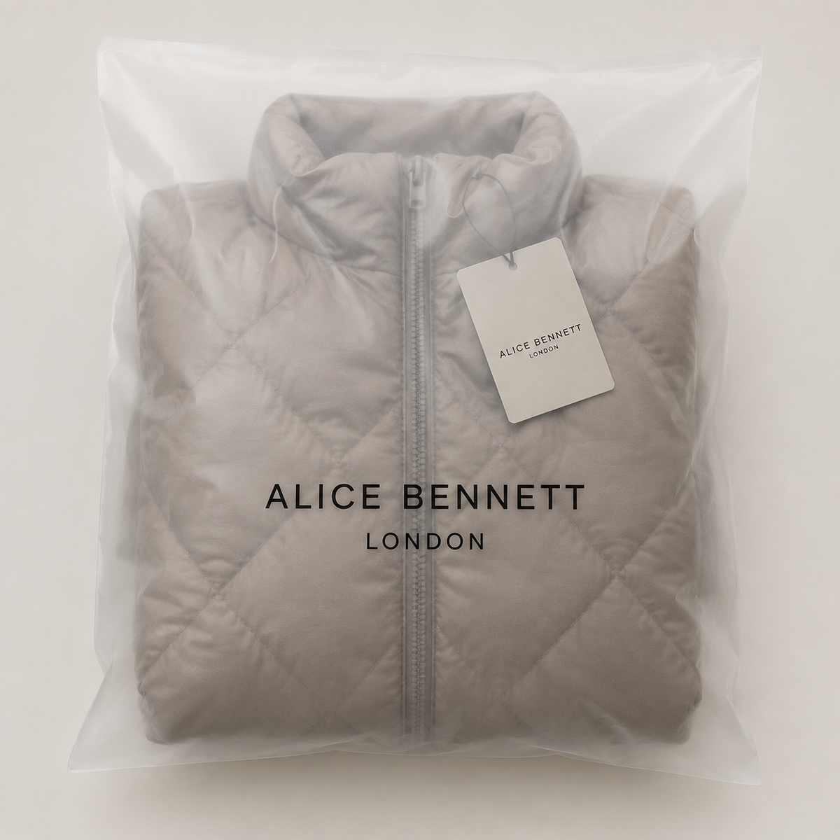 Cascade Quilted Puffer Jacket worn by a mature woman in London