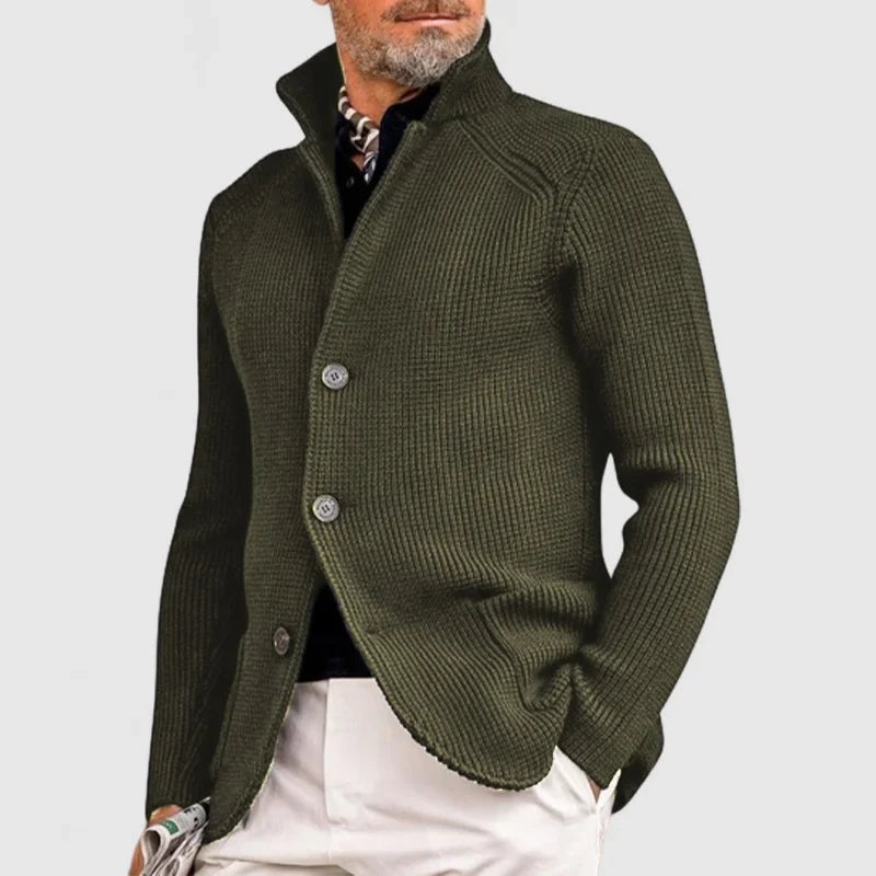 Ethan | Collared Knit Cardigan