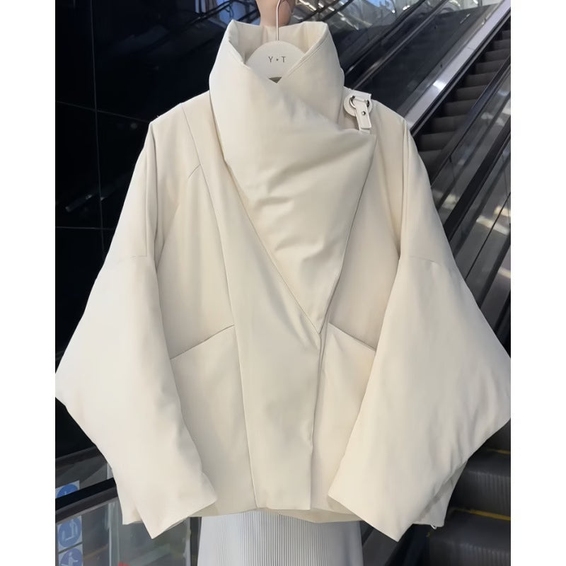 Ismena | Asymmetrical High-Collar Puffer Jacket