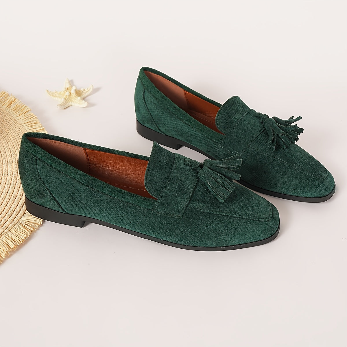 Lorae | Textured Tassel Loafers