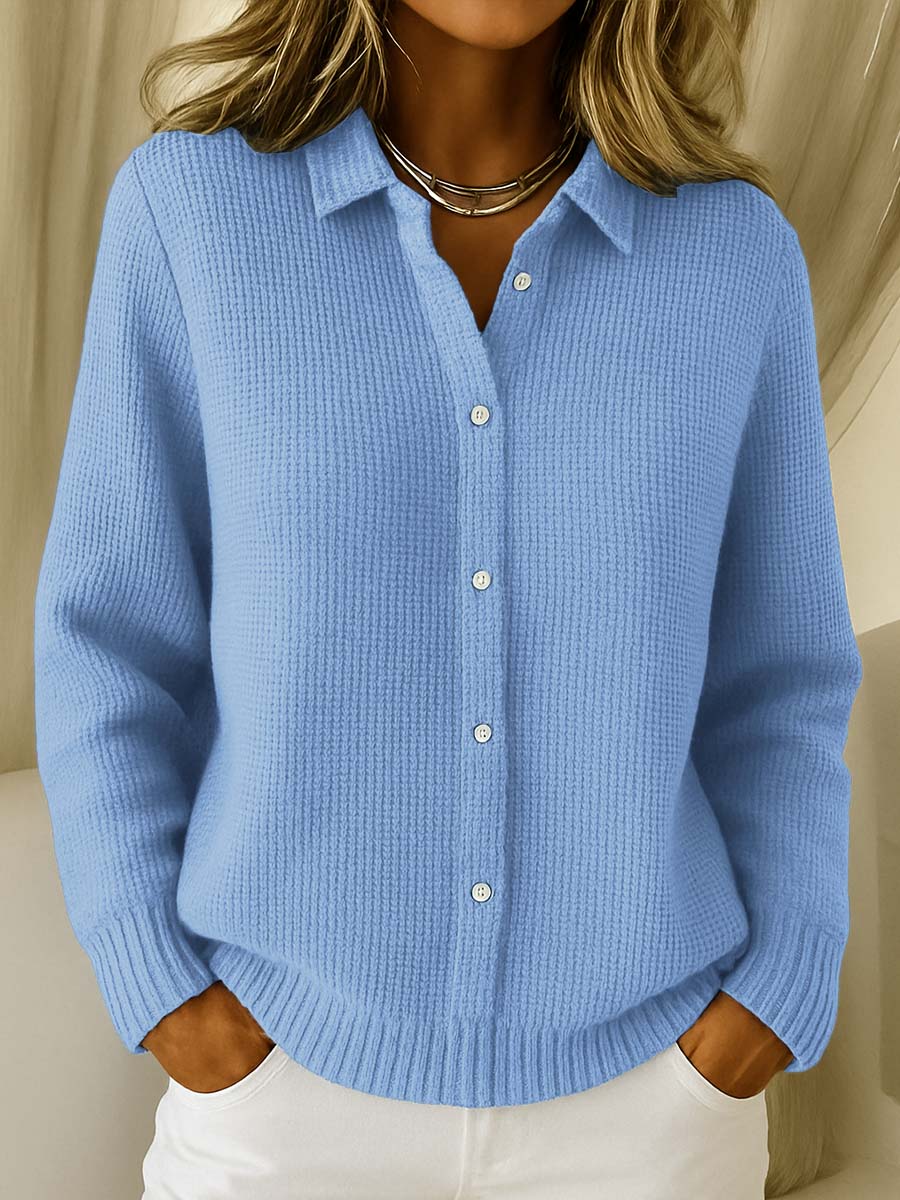 SOPHIA - COZY ELEGANCE BUTTON-UP SWEATER