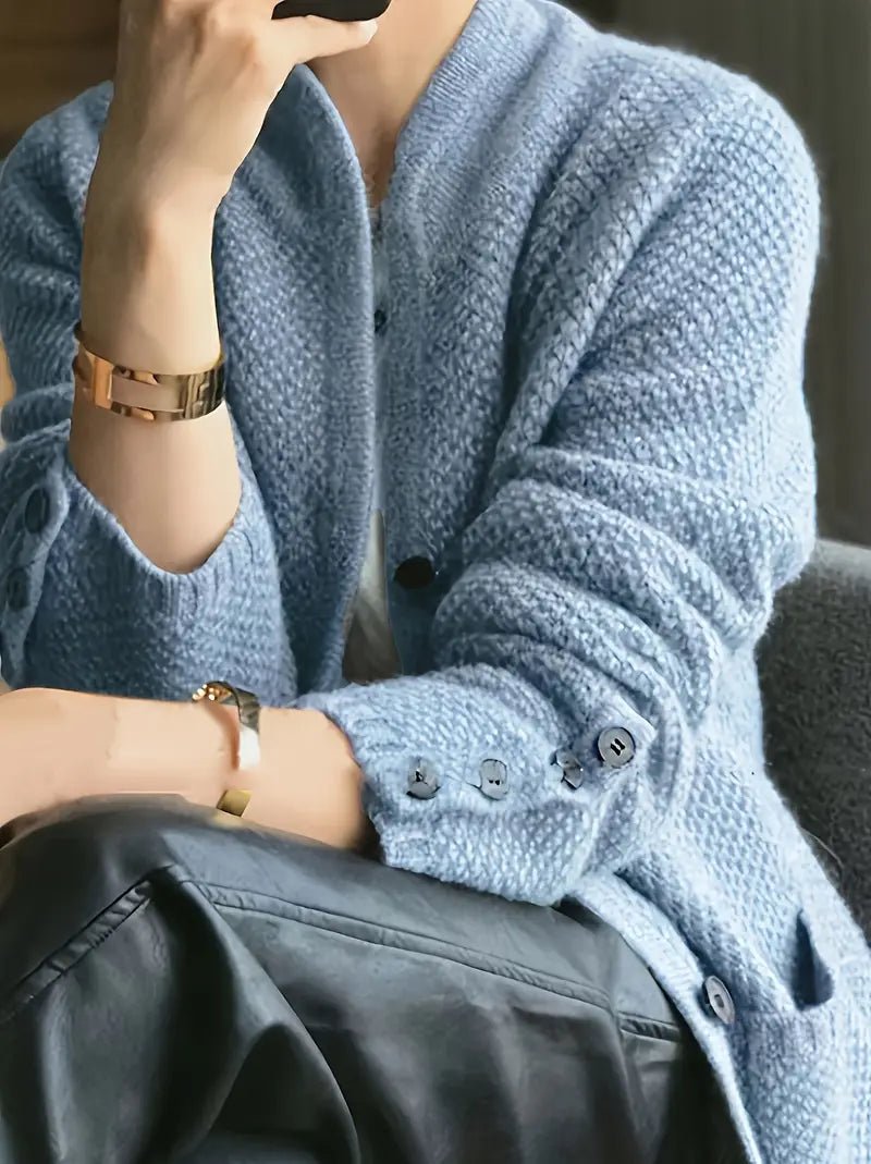 Elysian | Textured Button-Front Cardigan