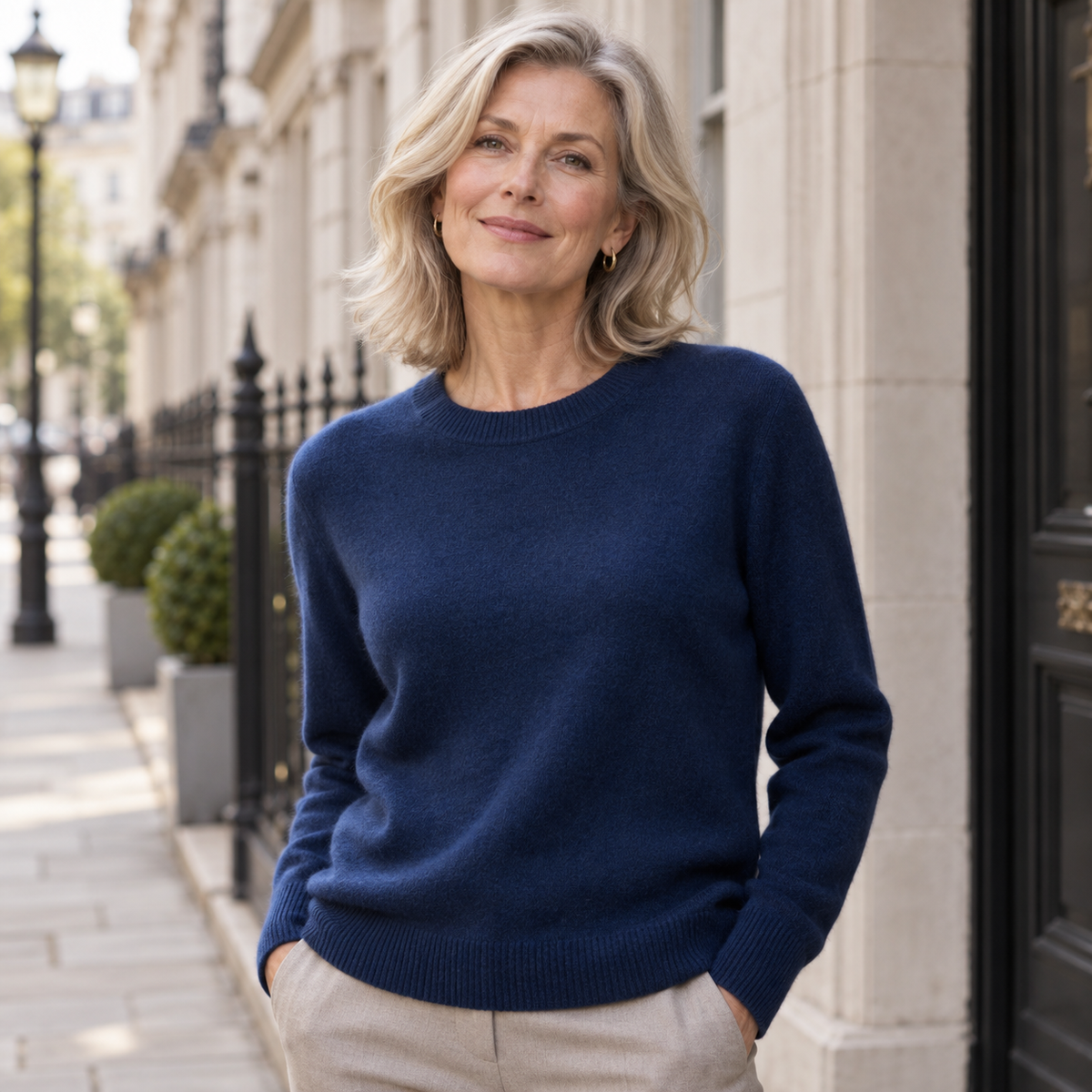 Emma cashmere sweater in blue