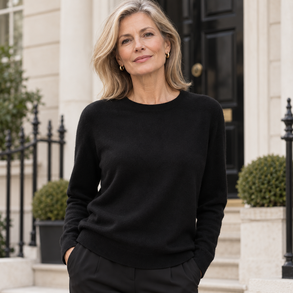 Emma cashmere sweater in black