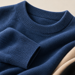 Close-up detail of Emma cashmere knit