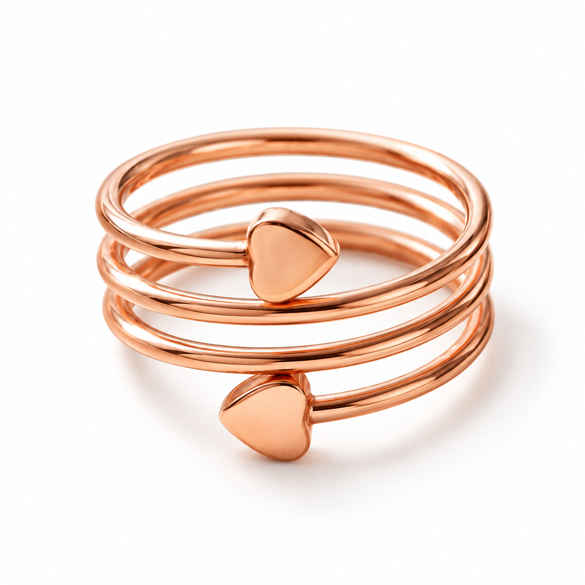 Cora’s Lovecoil Copper Ring on a clean white background