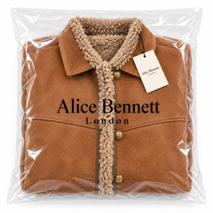Fionellea women's sheepskin jacket in Alice Bennett London branded packaging