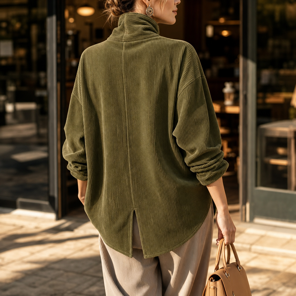 Tina™ | Asymmetric Corduroy Top