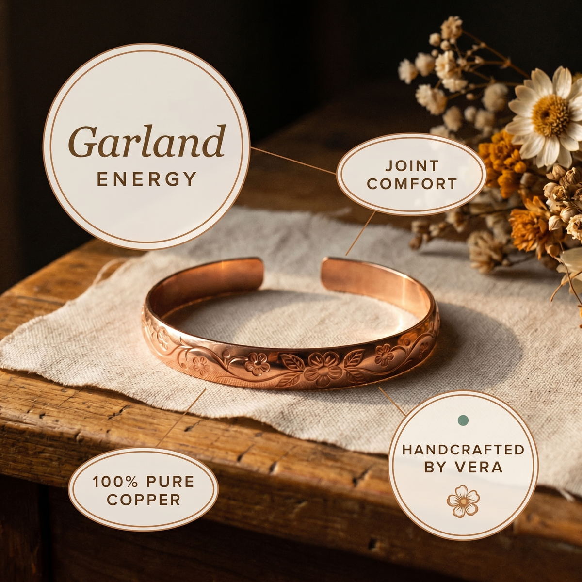 Cora’s Garland Copper Bracelet