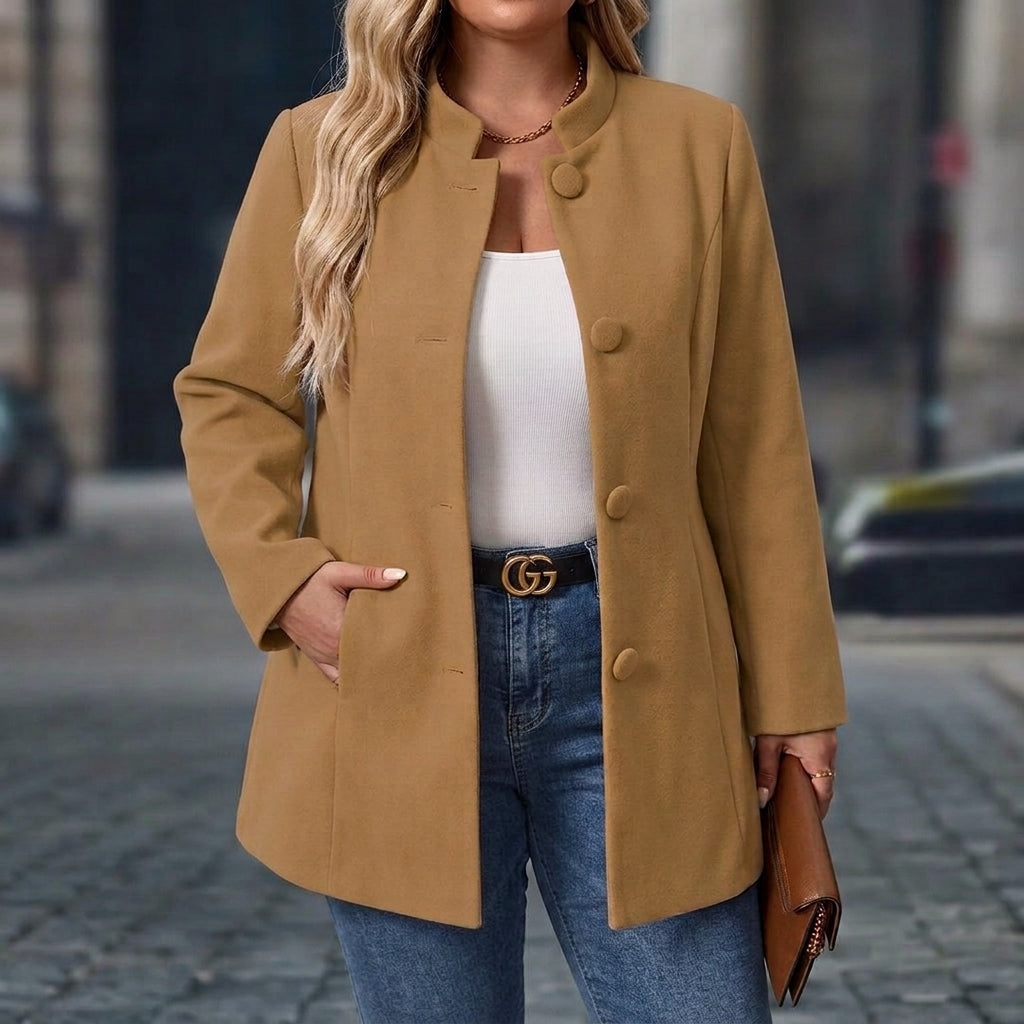 Elena | Stand Collar Coat