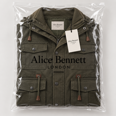 Jason Classic Utility Jacket folded in Alice Bennett London packaging