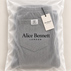 Jeroen ribbed relaxed-fit trousers in Alice Bennett London packaging