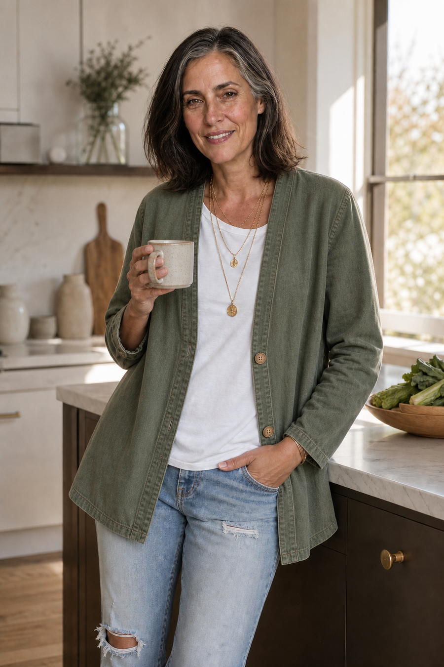 Corriveau | Washed Denim-Look Jacket