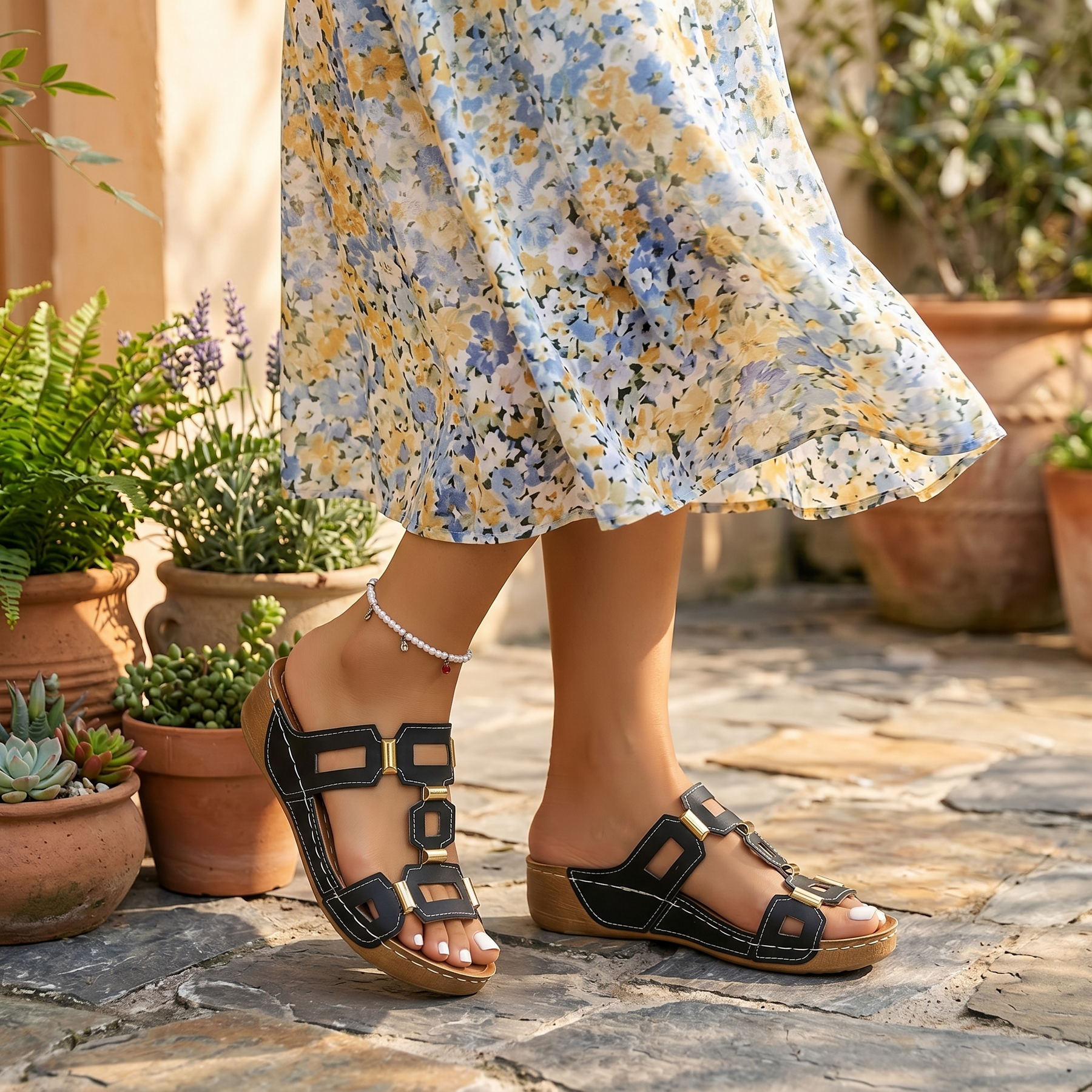Soleva | Cut-Out Platform Sandals