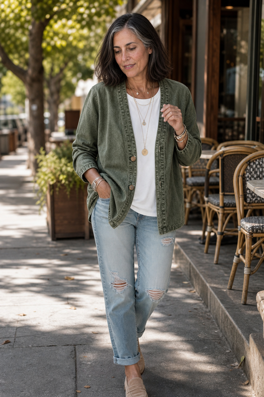 Corriveau | Washed Denim-Look Jacket