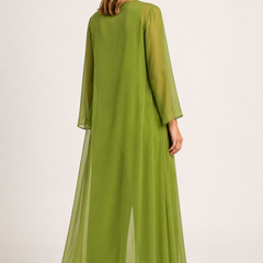 Lysoria olive green three piece set back view
