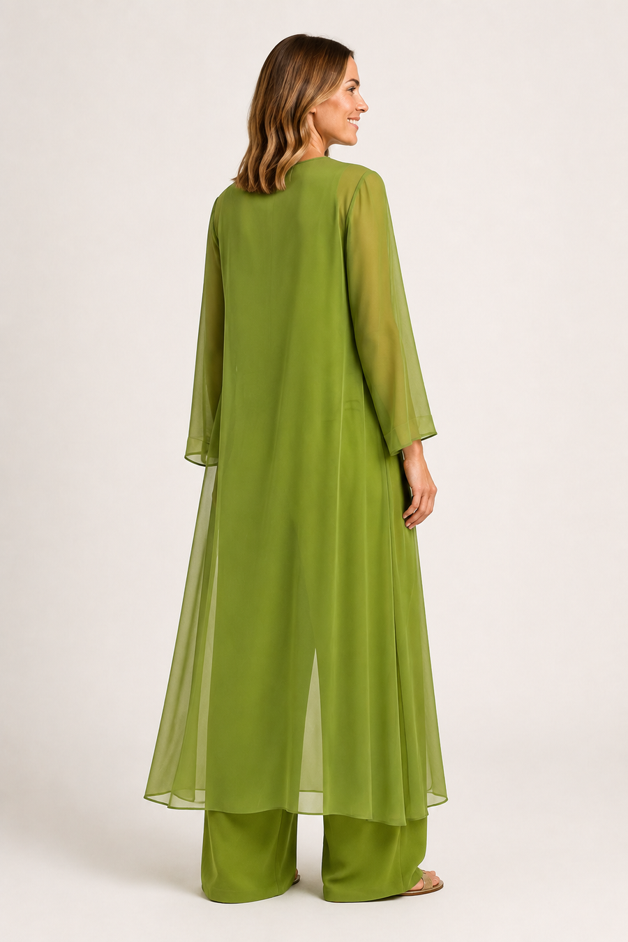 Lysoria olive green three piece set back view