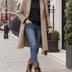 Mae Western Boots worn by a mature model in London