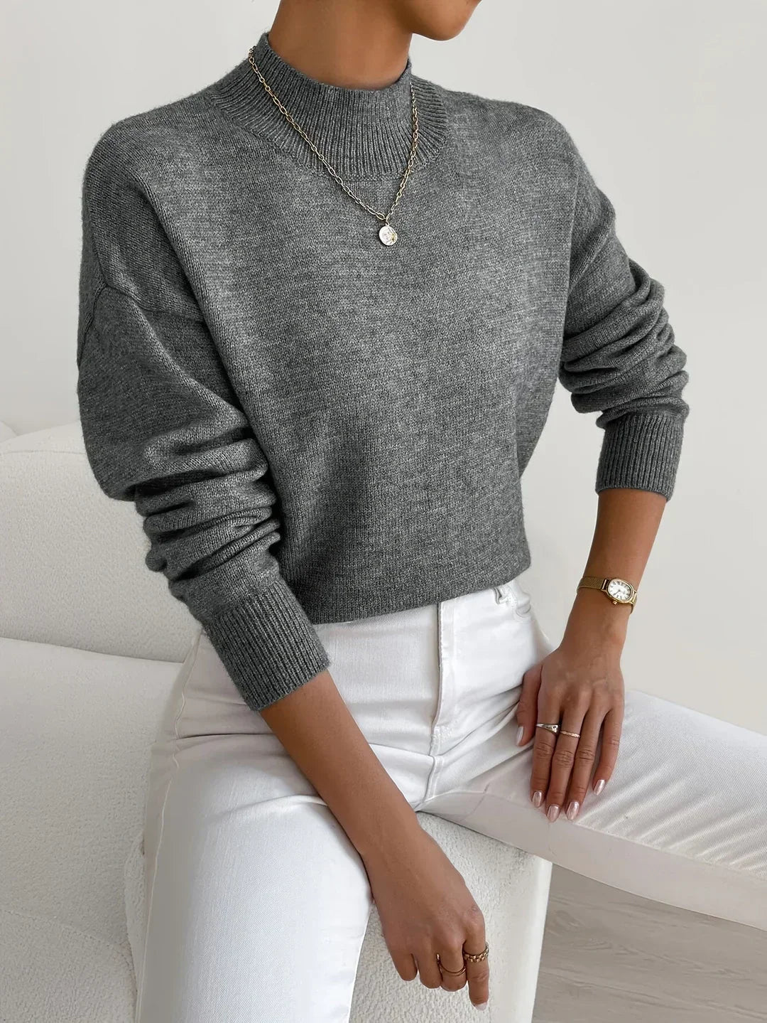 Classic Ribbed Crew-Neck Sweater