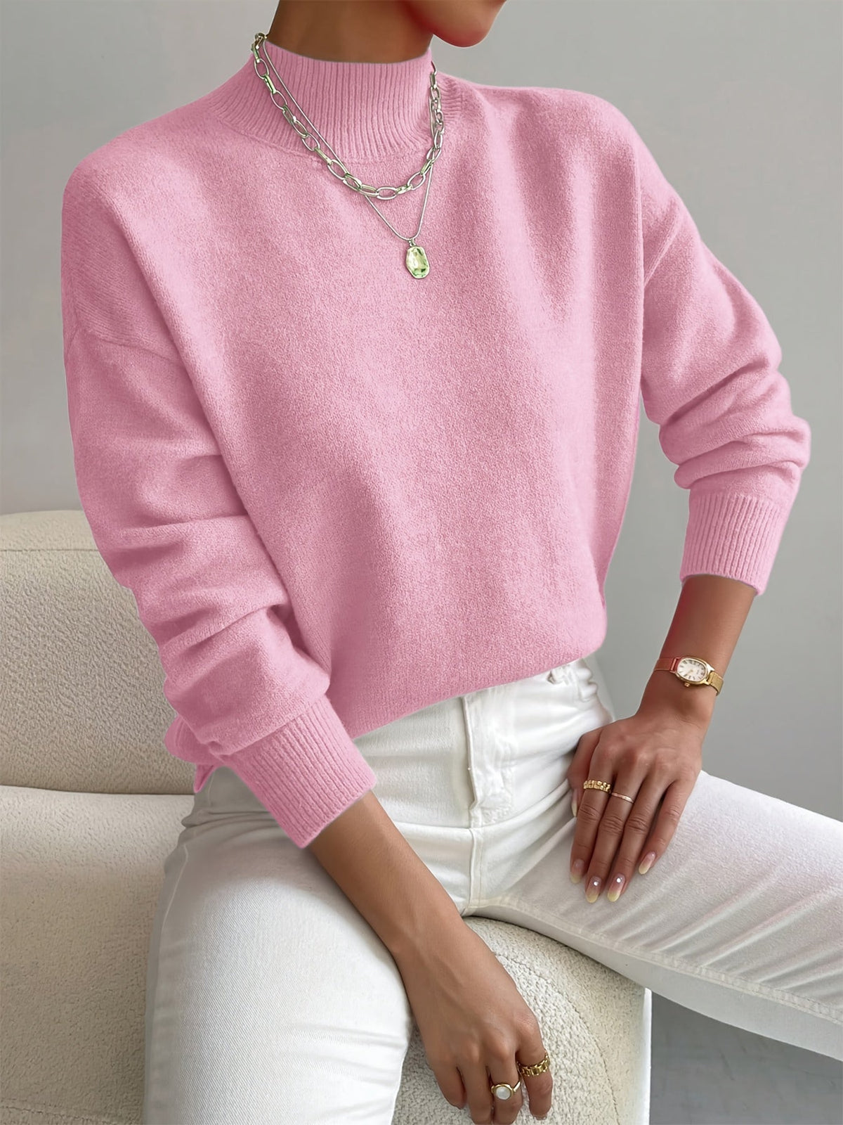 Classic Ribbed Crew-Neck Sweater