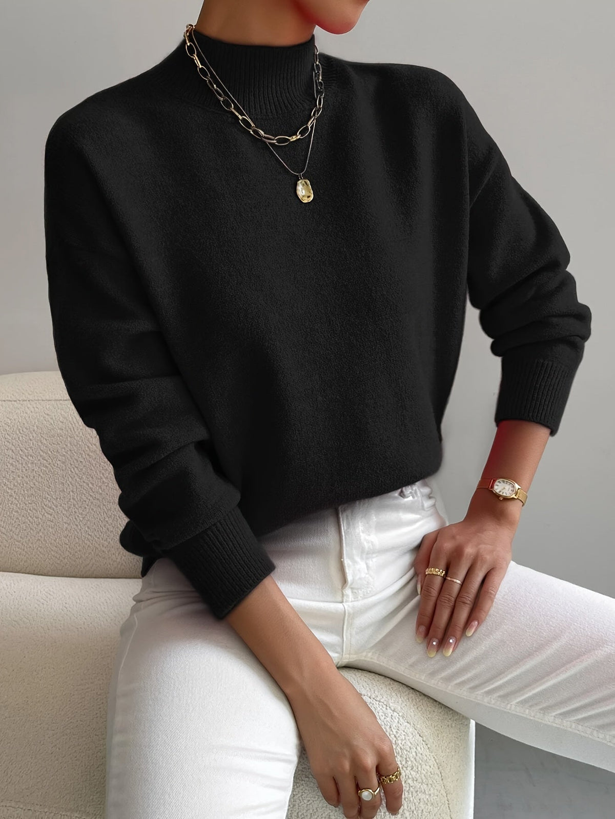 Classic Ribbed Crew-Neck Sweater