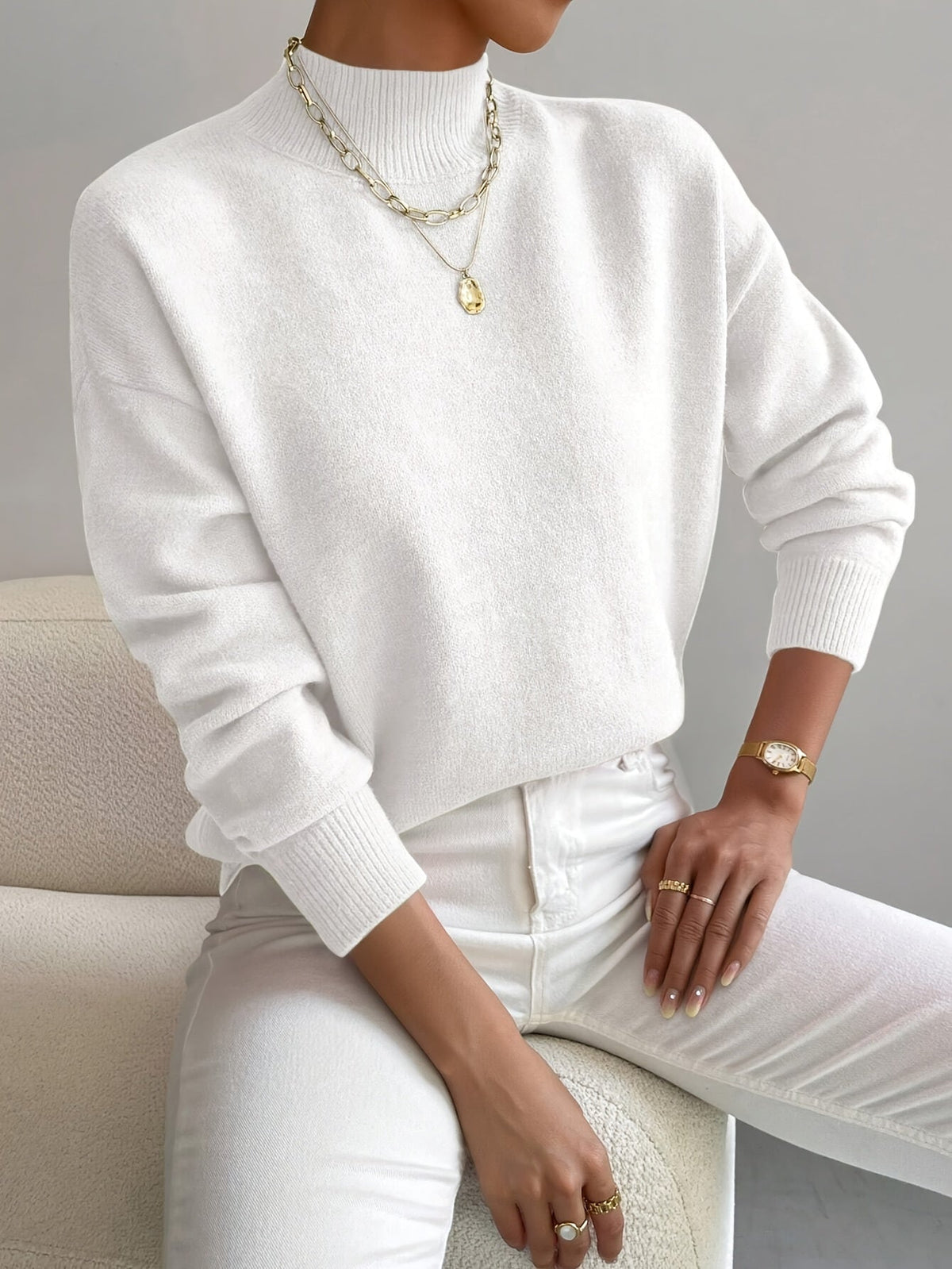 Classic Ribbed Crew-Neck Sweater