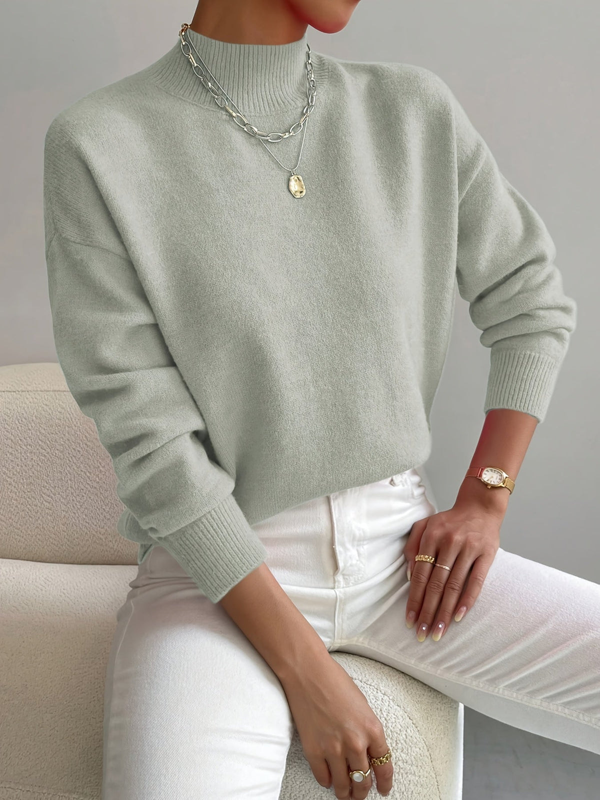 Classic Ribbed Crew-Neck Sweater