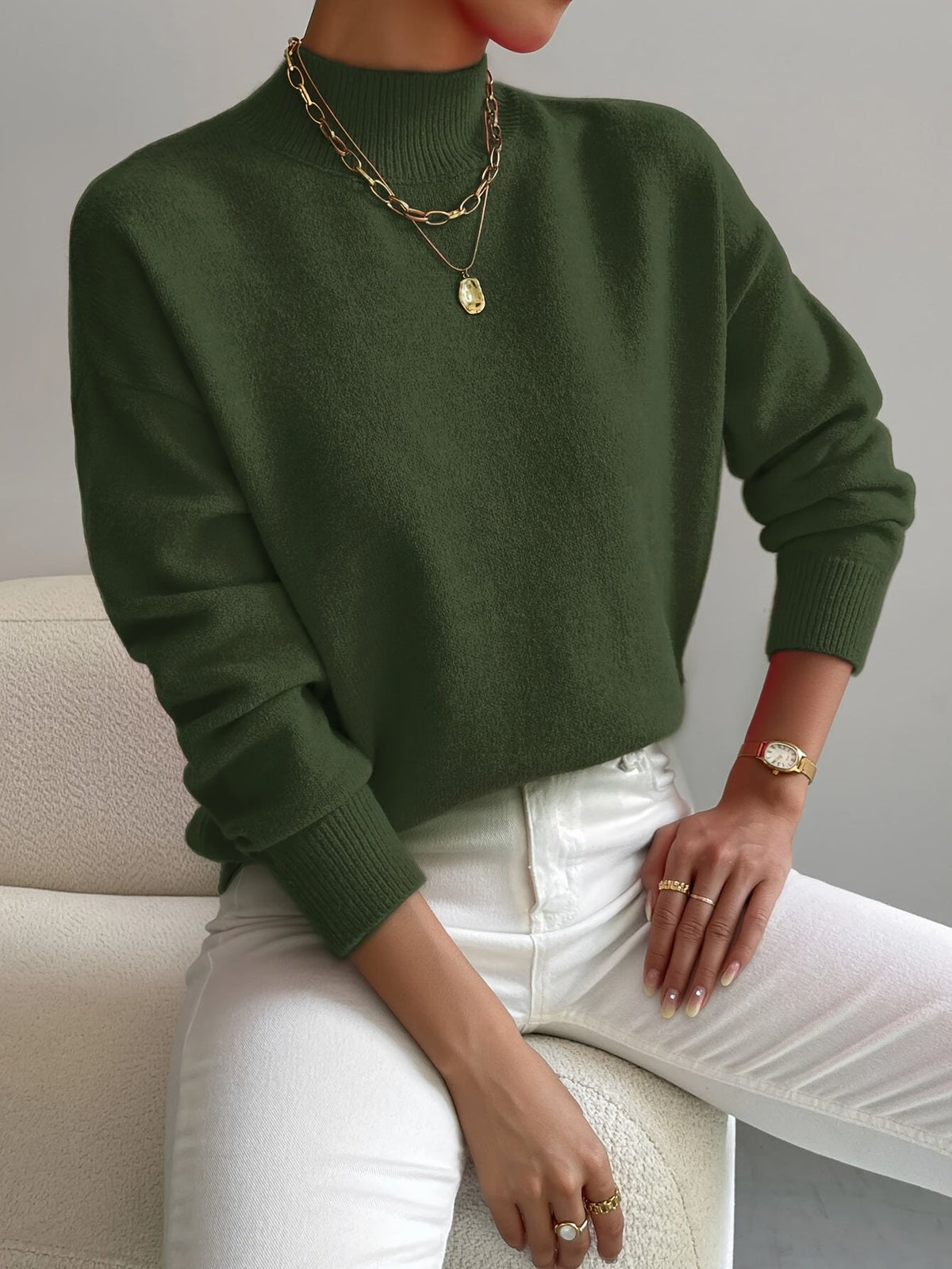 Classic Ribbed Crew-Neck Sweater