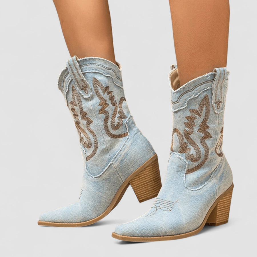 Selena Denim Boots