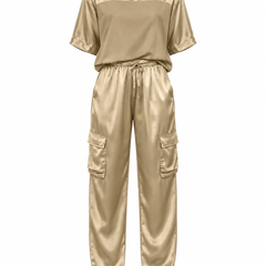 Nova Gold two-piece cargo set on white background