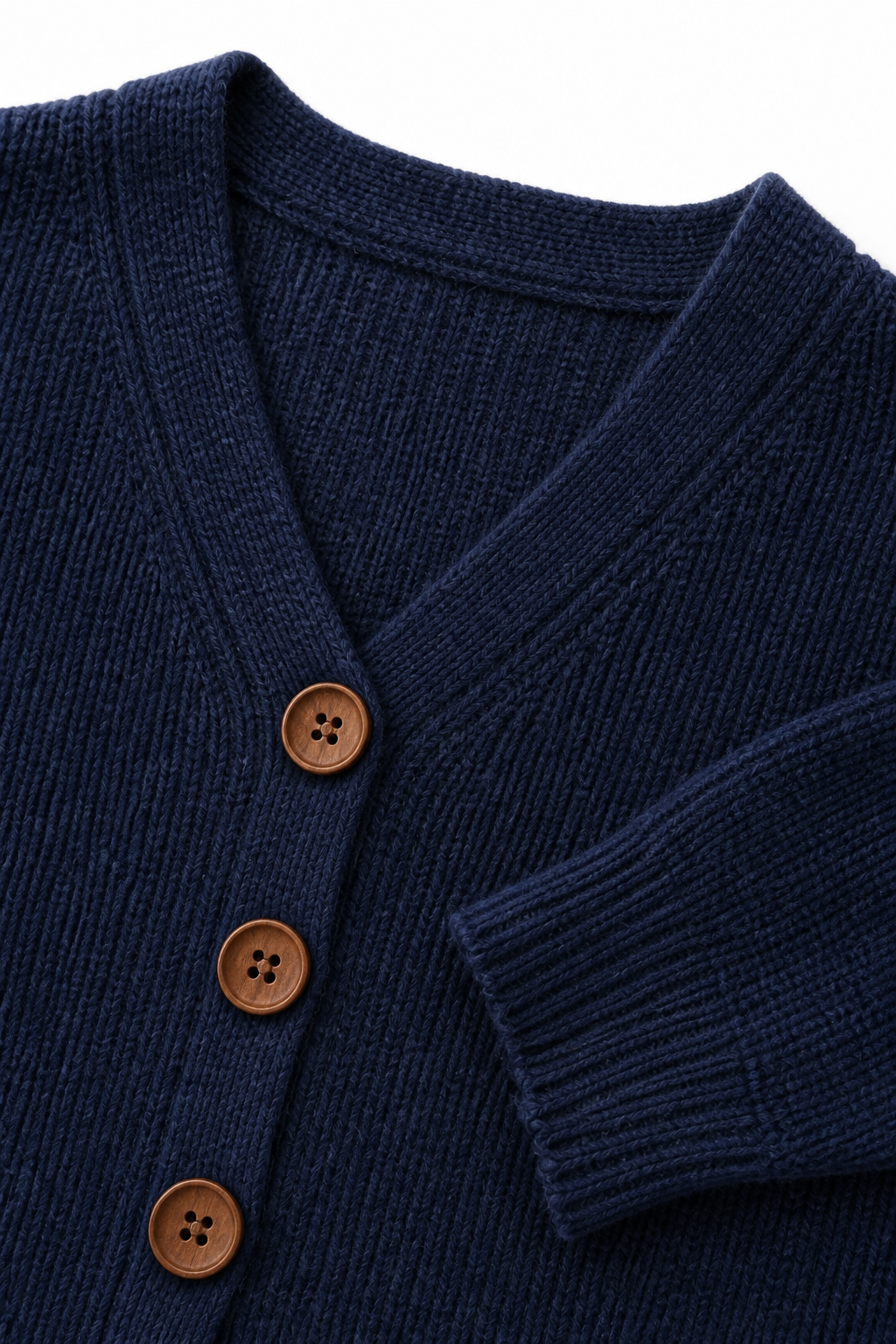 Wearbella – V-Neck Ribbed Knit Cardigan