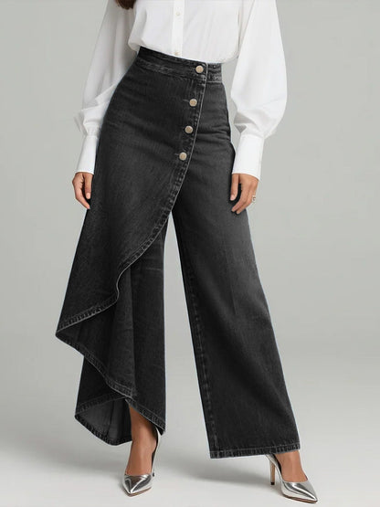 MADELINE – MODERN ELEGANCE DENIM SKIRT-PANTS