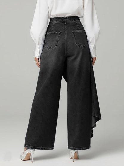 MADELINE – MODERN ELEGANCE DENIM SKIRT-PANTS