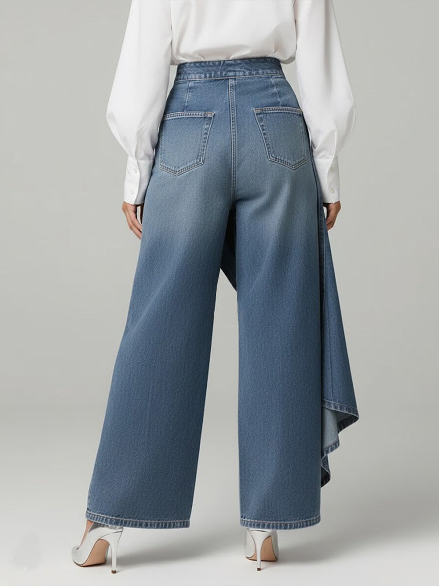 MADELINE – MODERN ELEGANCE DENIM SKIRT-PANTS