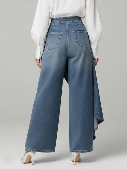 MADELINE – MODERN ELEGANCE DENIM SKIRT-PANTS