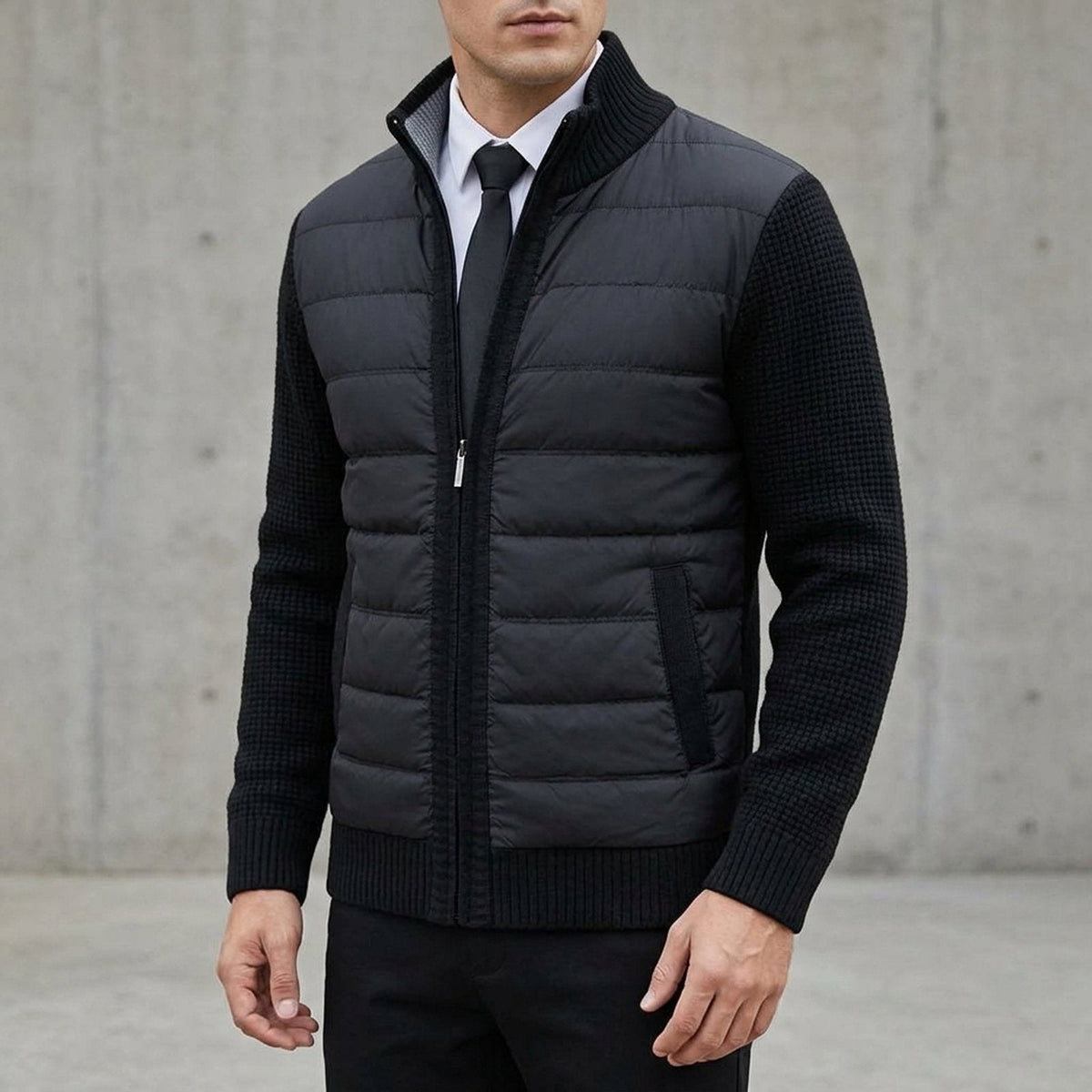 Ivoren - Tailored Checked Zip-Front Jacket