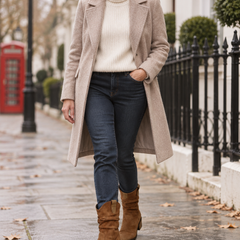 Rachy Western Boots worn by a mature model in London