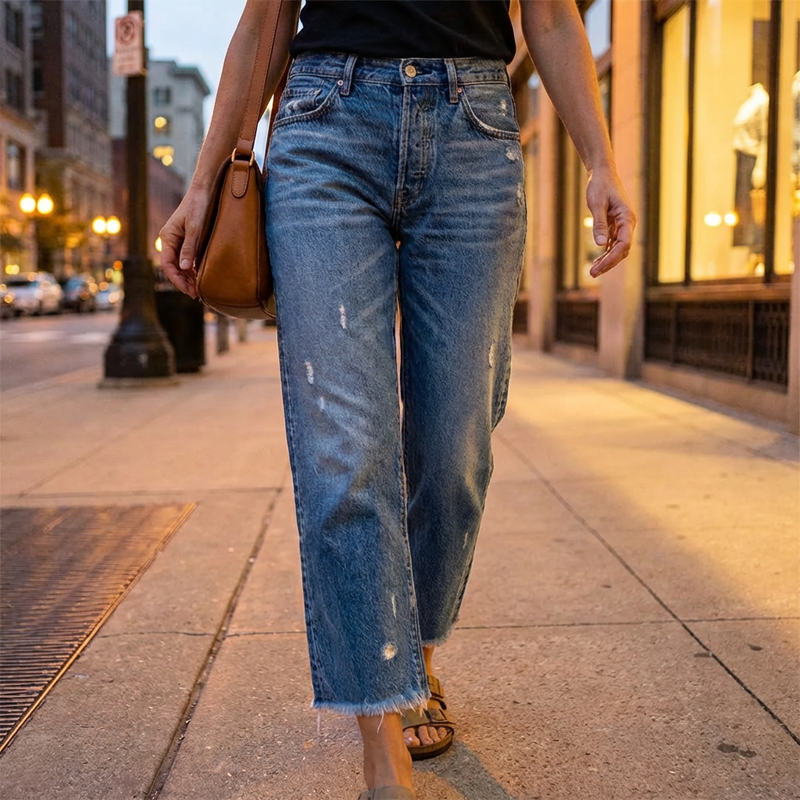 Zelda | Premium Stretch Cropped Jeans