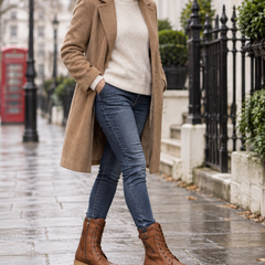Sylvia Western Boots worn by a mature model in London