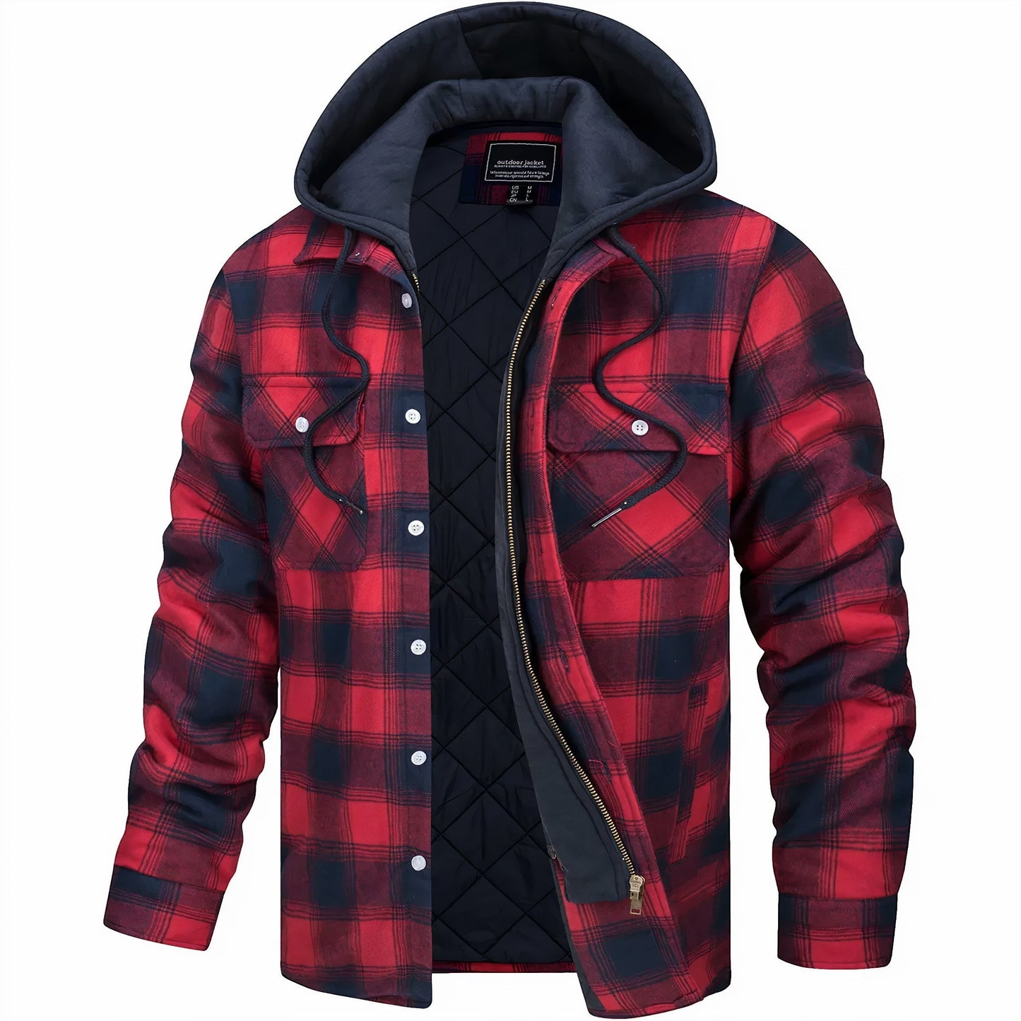 Eloy™ | Men's Jacket with a Plaid Print & Modern Style