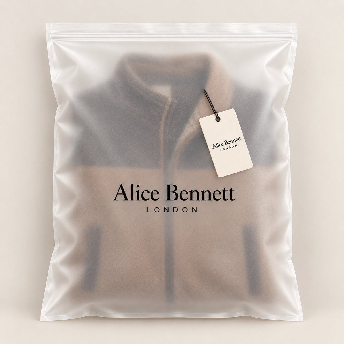 Weldon | Two-Tone Fleece Jacket in a matte Alice Bennett London garment bag